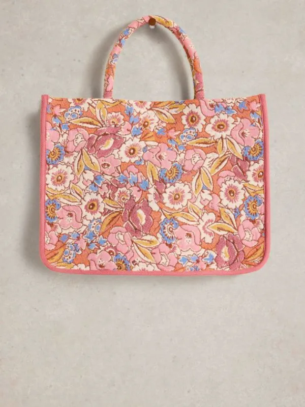 Jasmine Jacquard Tote in PINK MULTI<White Stuff Fashion