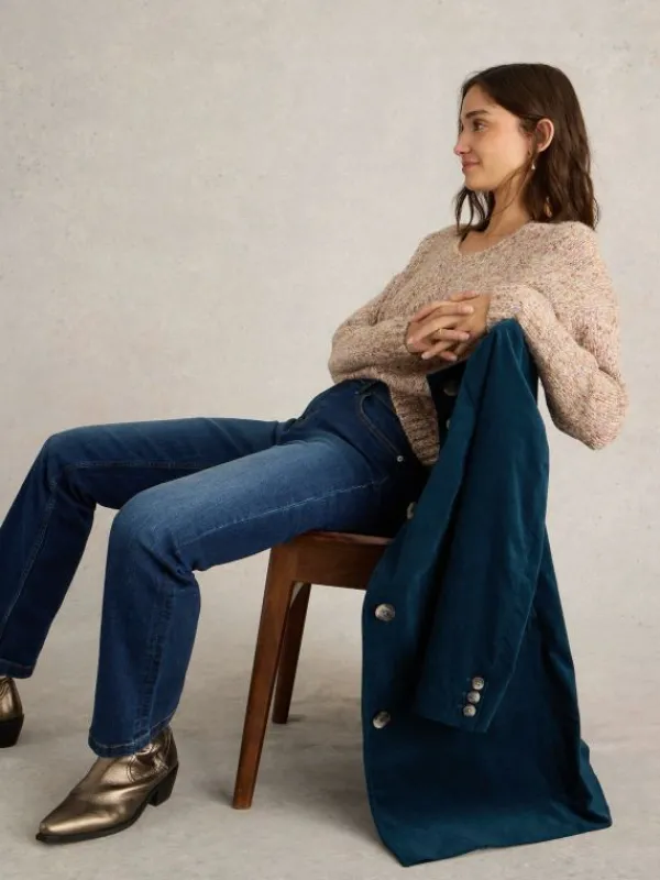 Karla Velvet Coat in DK TEAL<White Stuff Online
