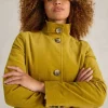 Karla Velvet Coat in MID CHARTREUSE<White Stuff New