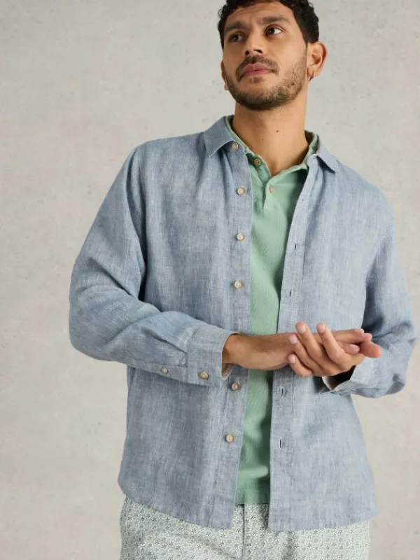 Keswick Linen Shirt in CHAMBRAY BLUE<White Stuff Best