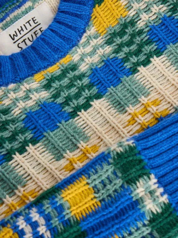 Kids Checkerboard Jumper in BLUE MULTI<White Stuff Sale