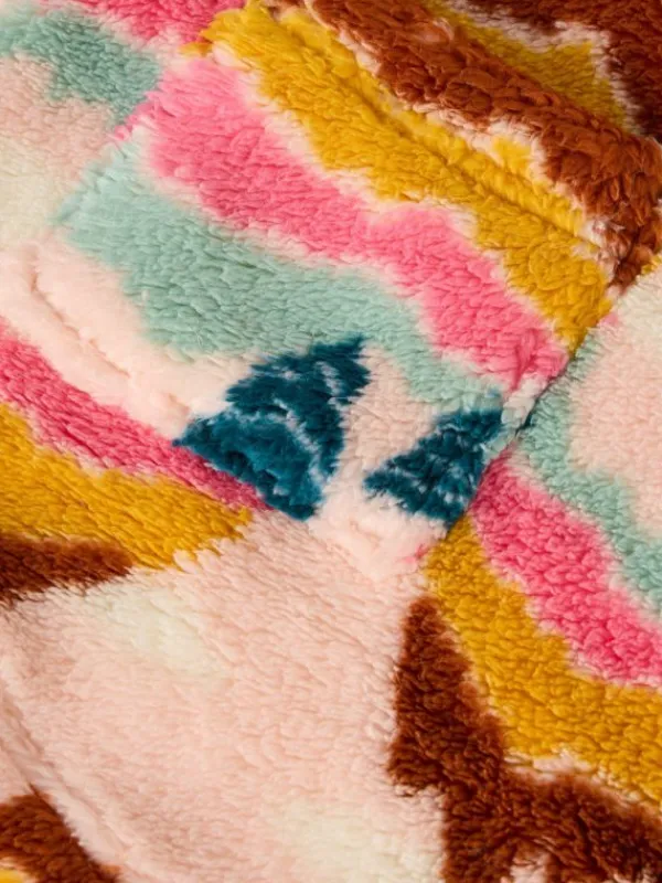 Kids Girls Rainbow Cosy Hoodie in NATURAL MULTI<White Stuff Fashion