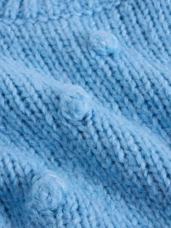 Kids Pom Pom Jumper in BRIGHT BLUE<White Stuff New