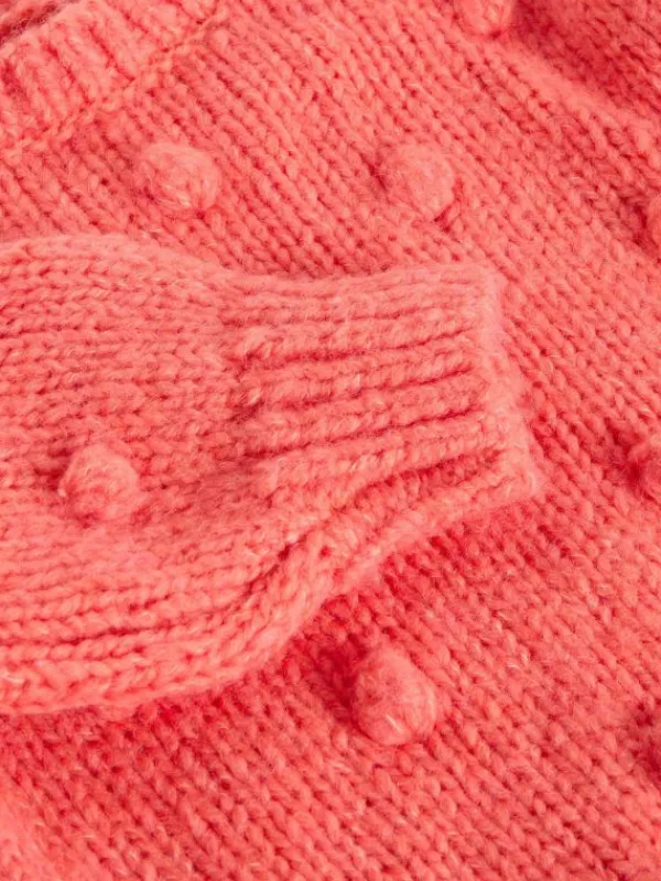 Kids Pom Pom Jumper in LIGHT CORAL<White Stuff Hot