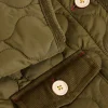 Kids Quilted Jacket in KHAKI GREEN<White Stuff Online