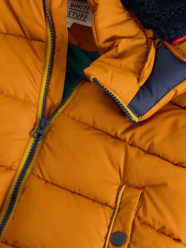 Kids Short Puffer Coat in DEEP YELLOW<White Stuff Best