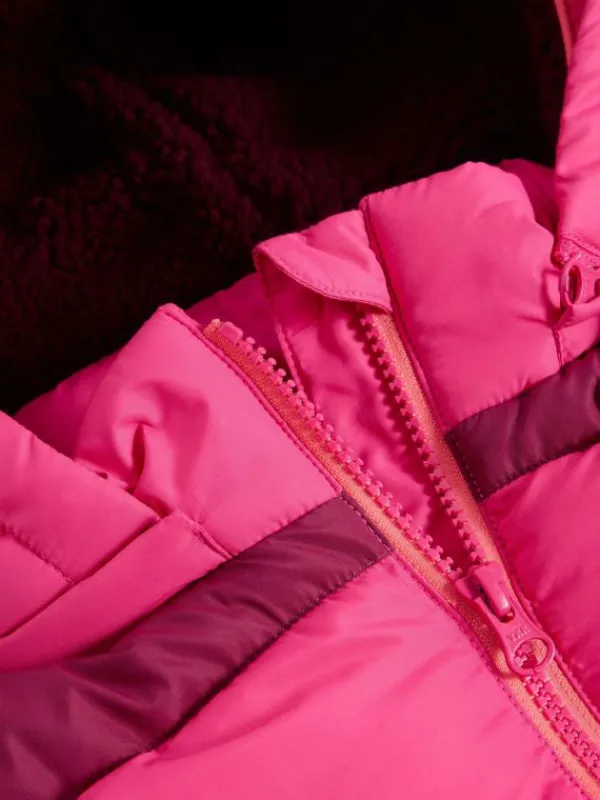 Kids Short Puffer Coat in BRIGHT PINK<White Stuff Outlet