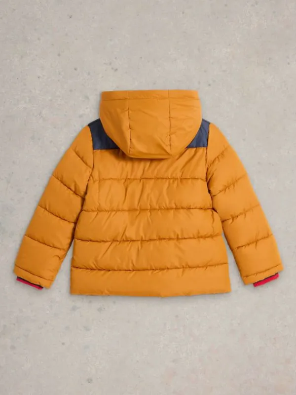 Kids Short Puffer Coat in DEEP YELLOW<White Stuff Best