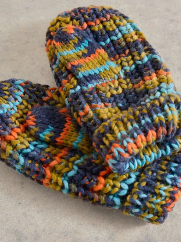 Kids Spacedye Mittens in BLUE MULTI<White Stuff Outlet