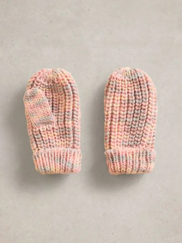 Kids Spacedye Mittens in PINK MULTI<White Stuff Fashion