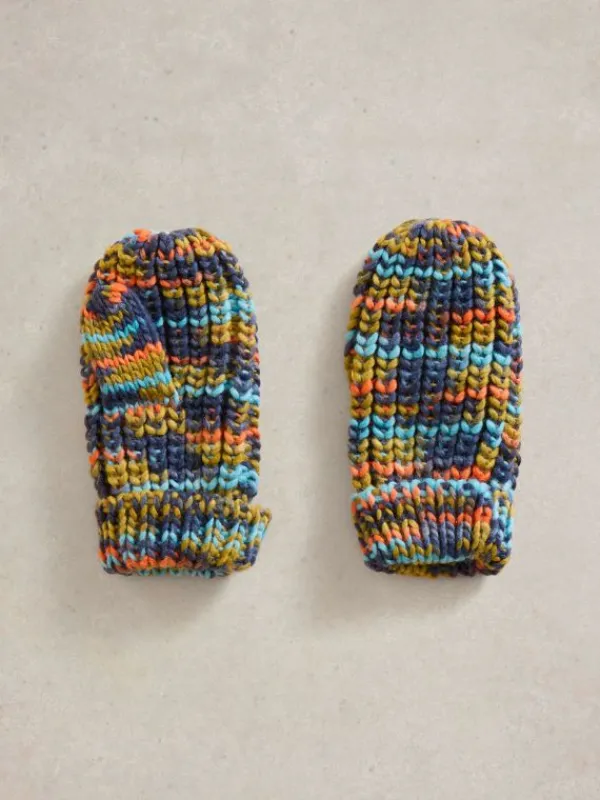 Kids Spacedye Mittens in BLUE MULTI<White Stuff Outlet