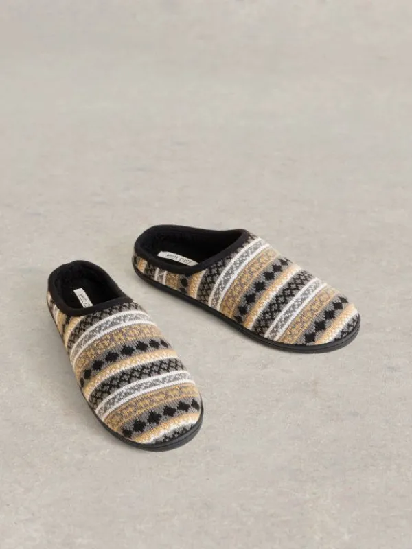 Knit Mule Slipper in GREY MULTI<White Stuff Clearance