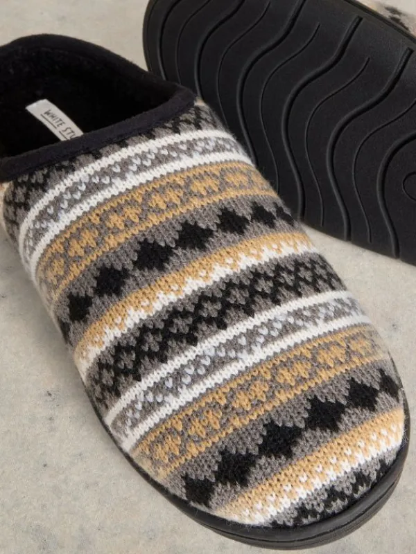 Knit Mule Slipper in GREY MULTI<White Stuff Clearance