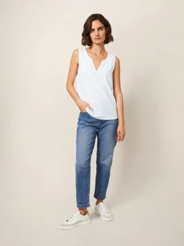 LAILA VEST in BRILLIANT WHITE<White Stuff Clearance