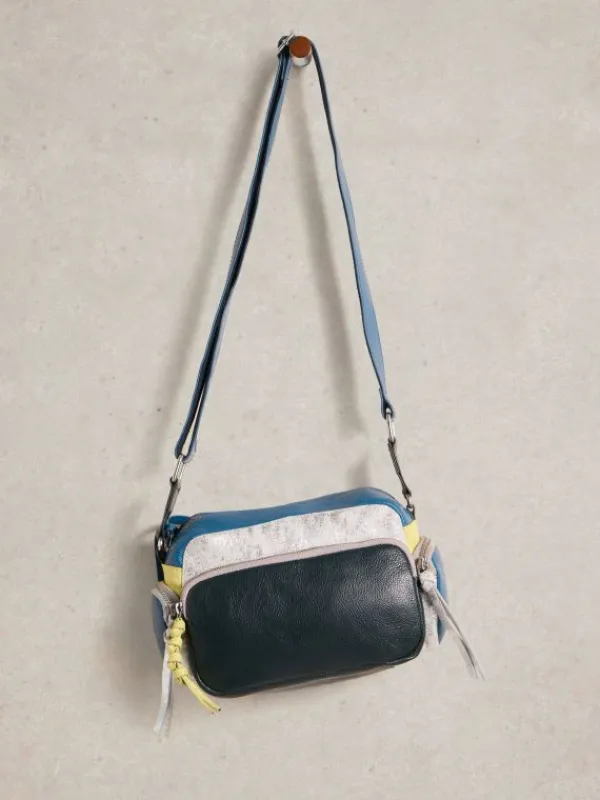 Lana Zip Camera Bag in NAVY MULTI<White Stuff Clearance