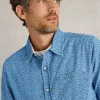 Leaf Printed Long Sleeve Shirt in CHAMBRAY BLUE<White Stuff Outlet
