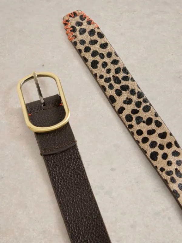 Leather Belt Reversible in NATURAL MULTI<White Stuff Online