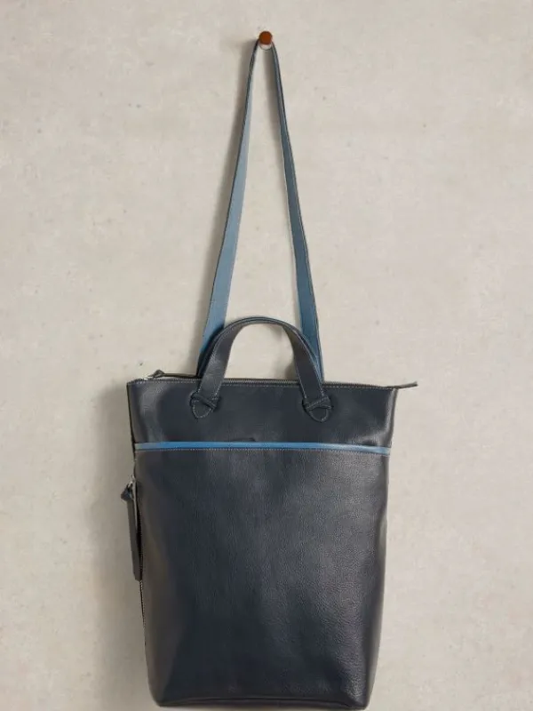 Leather Convertible Backpack in FRENCH NAVY<White Stuff Discount