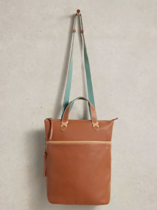 Leather Convertible Backpack in MID TAN<White Stuff Clearance