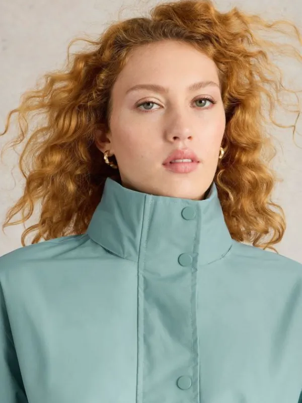Lexi Waterproof Coat in DUSTY BLUE<White Stuff Best