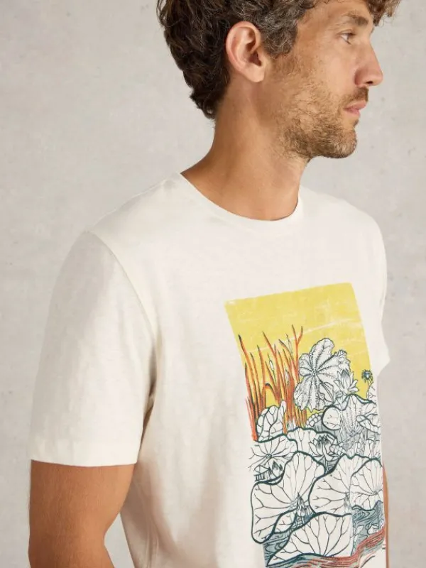 Lilypad Graphic Tee in WHITE PRINT<White Stuff Online