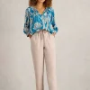 Linen Blend Elle Trouser in LIGHT NATURAL<White Stuff Outlet