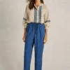 Linen Blend Elle Trouser in CHAMBRAY BLUE<White Stuff New