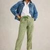 Linen Blend Elle Trouser in GREEN PRINT<White Stuff Hot