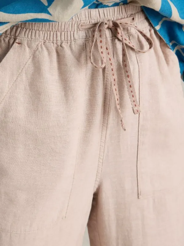 Linen Blend Elle Trouser in LIGHT NATURAL<White Stuff Outlet
