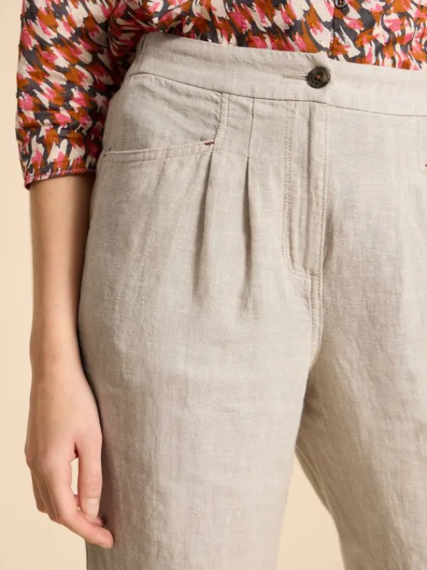 Linen Rowena Trousers in LIGHT NATURAL<White Stuff Discount
