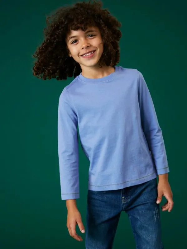 Long Sleeve Abersoch T Shirt in LIGHT BLUE<White Stuff Hot