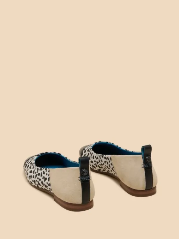 Loral Leather Ballet Pump in NATURAL MULTI<White Stuff Online