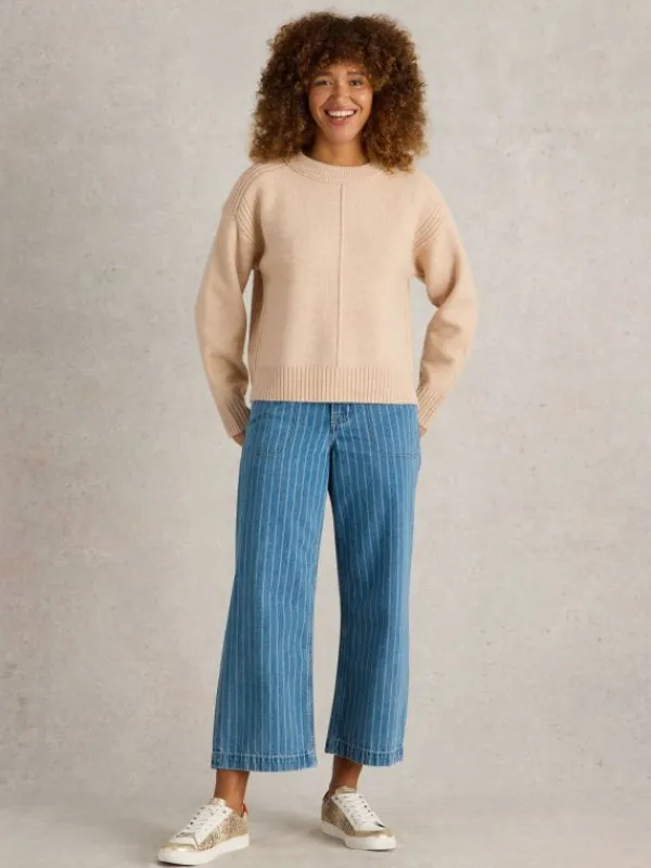 LOVELY BOXY JUMPER in LIGHT NATURAL<White Stuff Fashion
