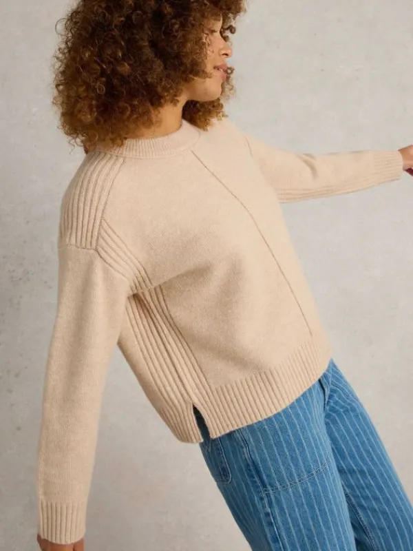LOVELY BOXY JUMPER in LIGHT NATURAL<White Stuff Fashion