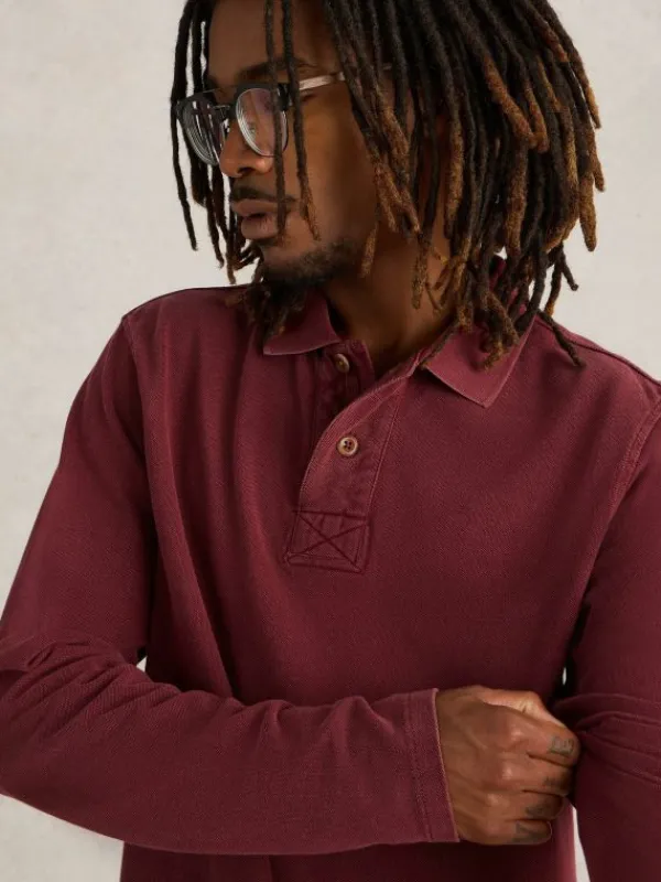 LS Utility Polo in DK PLUM<White Stuff Best