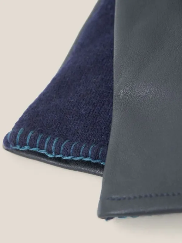 Lucie Leather Glove in DARK NAVY<White Stuff Hot