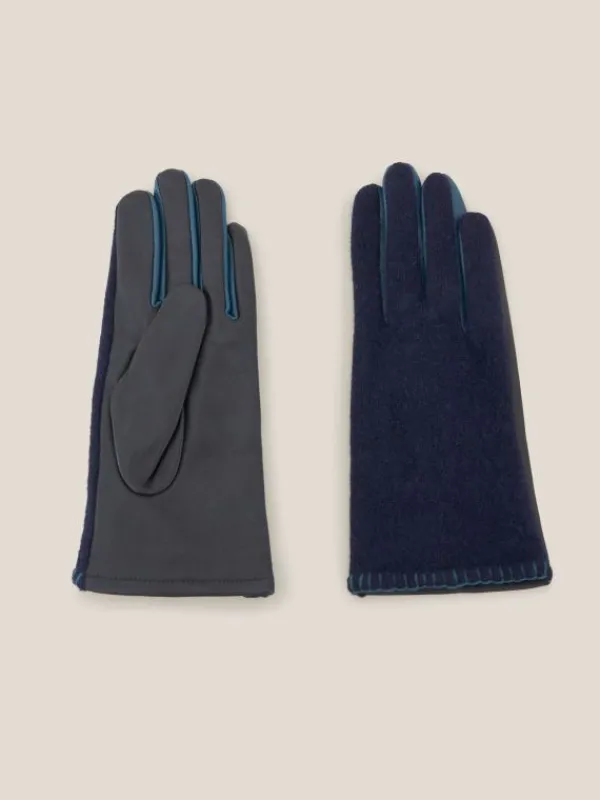 Lucie Leather Glove in DARK NAVY<White Stuff Hot