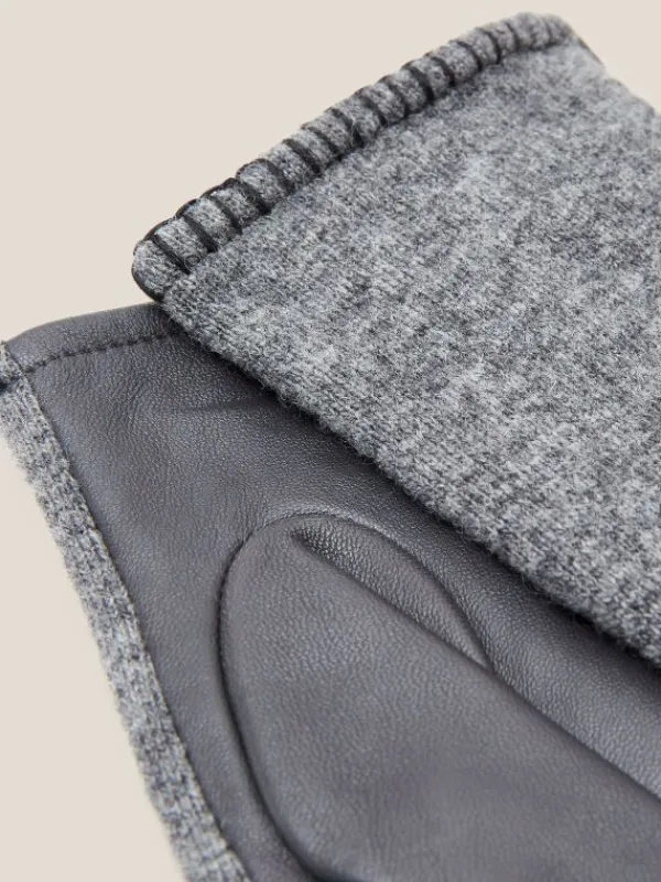 Lucie Leather Glove in MID GREY<White Stuff New