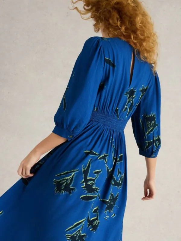 Lucy Midi Dress in BLUE PRINT<White Stuff Outlet