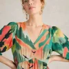 Lucy V Neck Midi Dress in GREEN MULTI<White Stuff Outlet