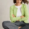 LULU CREW NECK CARDI in BRIGHT YELLOW<White Stuff Sale