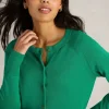 LULU CREW NECK CARDI in BRIGHT GREEN<White Stuff Online