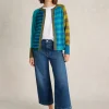 LULU STRIPED CREW NECK CARDI in BLUE MULTI<White Stuff Hot