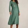 Madeline Jersey Midi Dress in TEAL PRINT<White Stuff Outlet
