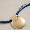 Maple Disk Necklace in FRENCH NAVY<White Stuff New