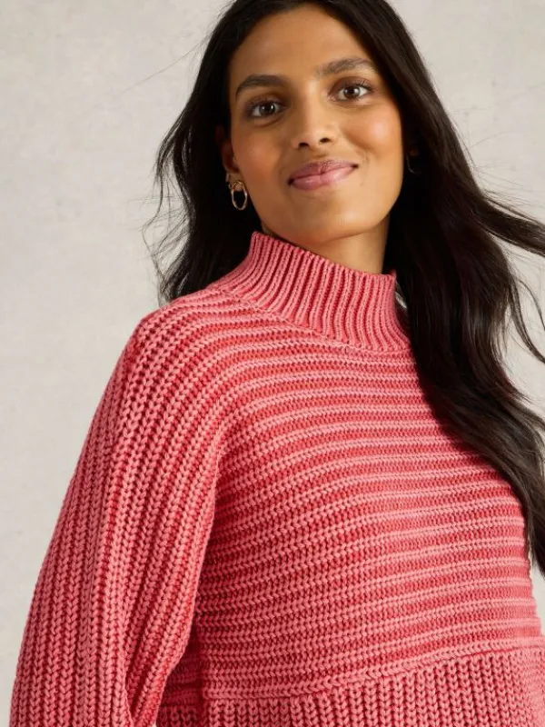 MARLEY MIX COTTON JUMPER in MID PINK<White Stuff Hot