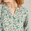 MARLIE BUTTON TUNIC in GREEN PRINT<White Stuff Online