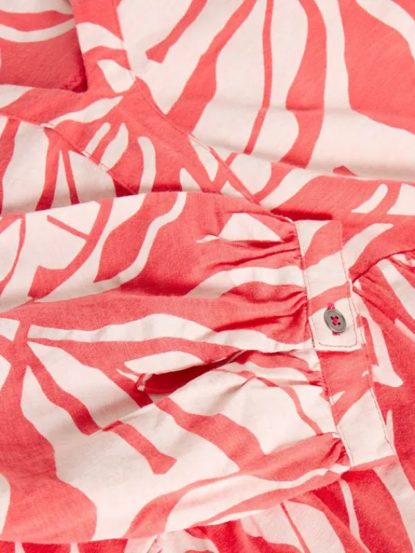 MARTA NOTCH NECK TUNIC in CORAL PRINT<White Stuff Online