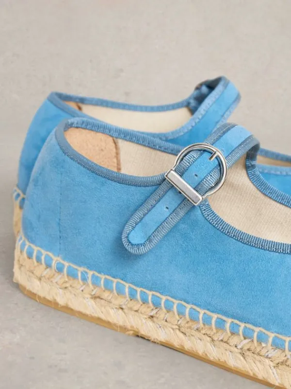 Mary Jane Espadrilles in MID BLUE<White Stuff Online