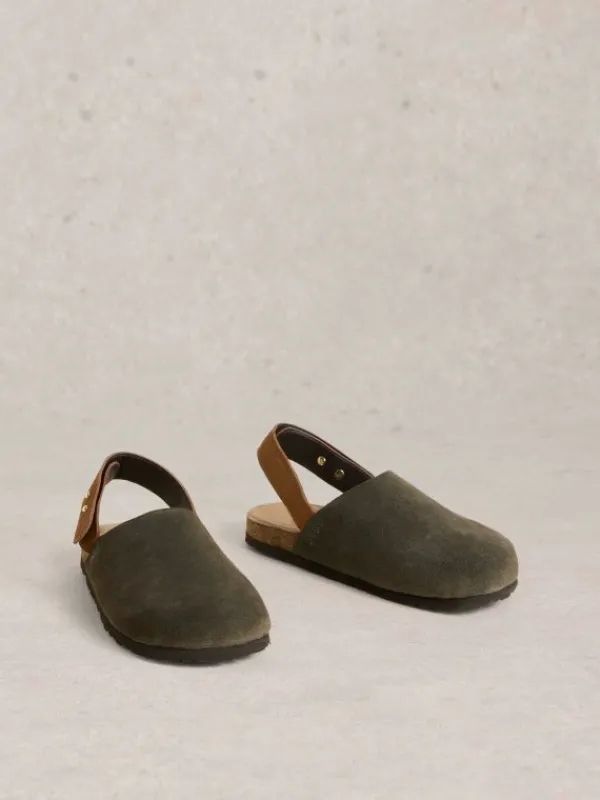 Mary Slingback Footbed in KHAKI GREEN<White Stuff Fashion